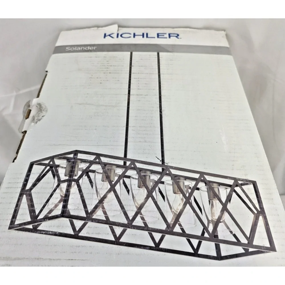 Kichler 82317 Solander 5-Light Linear Pendant Light Olde Bronze Brass NIB